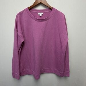 J. Jill Pink‎ Pullover Sweatshirt Bouganvil Women's Size L  NWT